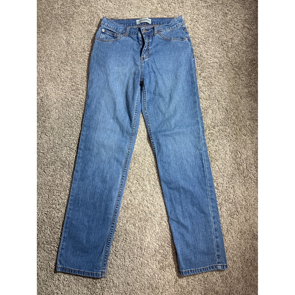 Vintage London Jean Original Classic Straight Leg, Blue Med Wash Size 4 Stretch